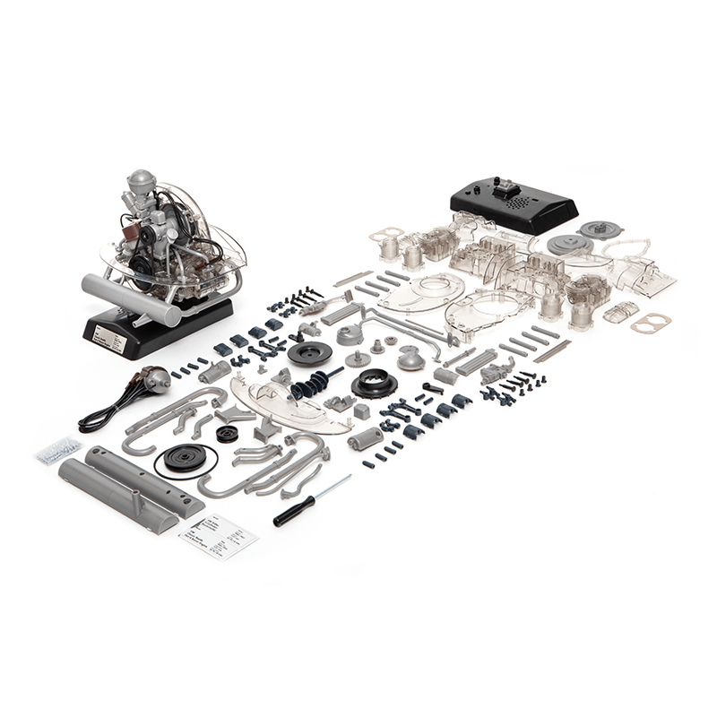 VOLKSWAGEN  Flat-Four Engine Model Kit - Build Your Own 4 Cylinder Engine That Works - Volkswagen Beetle DIY Assembly Kit