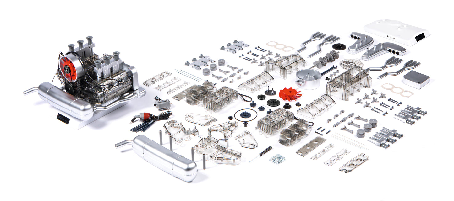 Flat-Six Engine Model Kit - Build Your Own Engine That Works - Porsche 911 F6 Engine DIY Assembly Kit