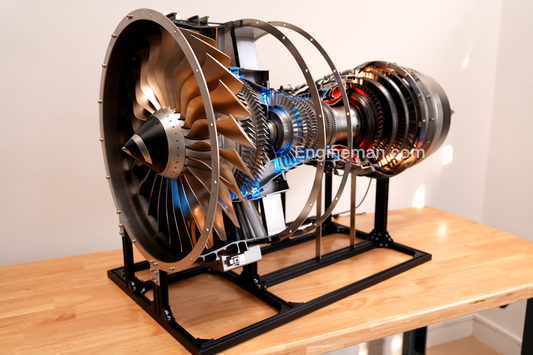 CFM56 Turbofan Jet Engine Cutaway Model 1:3 - 3D printing