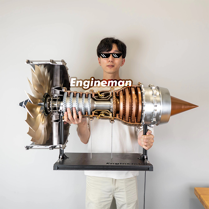 Turbofan Demonstration Model 3D printing STEM Jet Engine Engineman